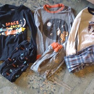 Boys Long Sleeve Pajama Lot Size 7 And 8
